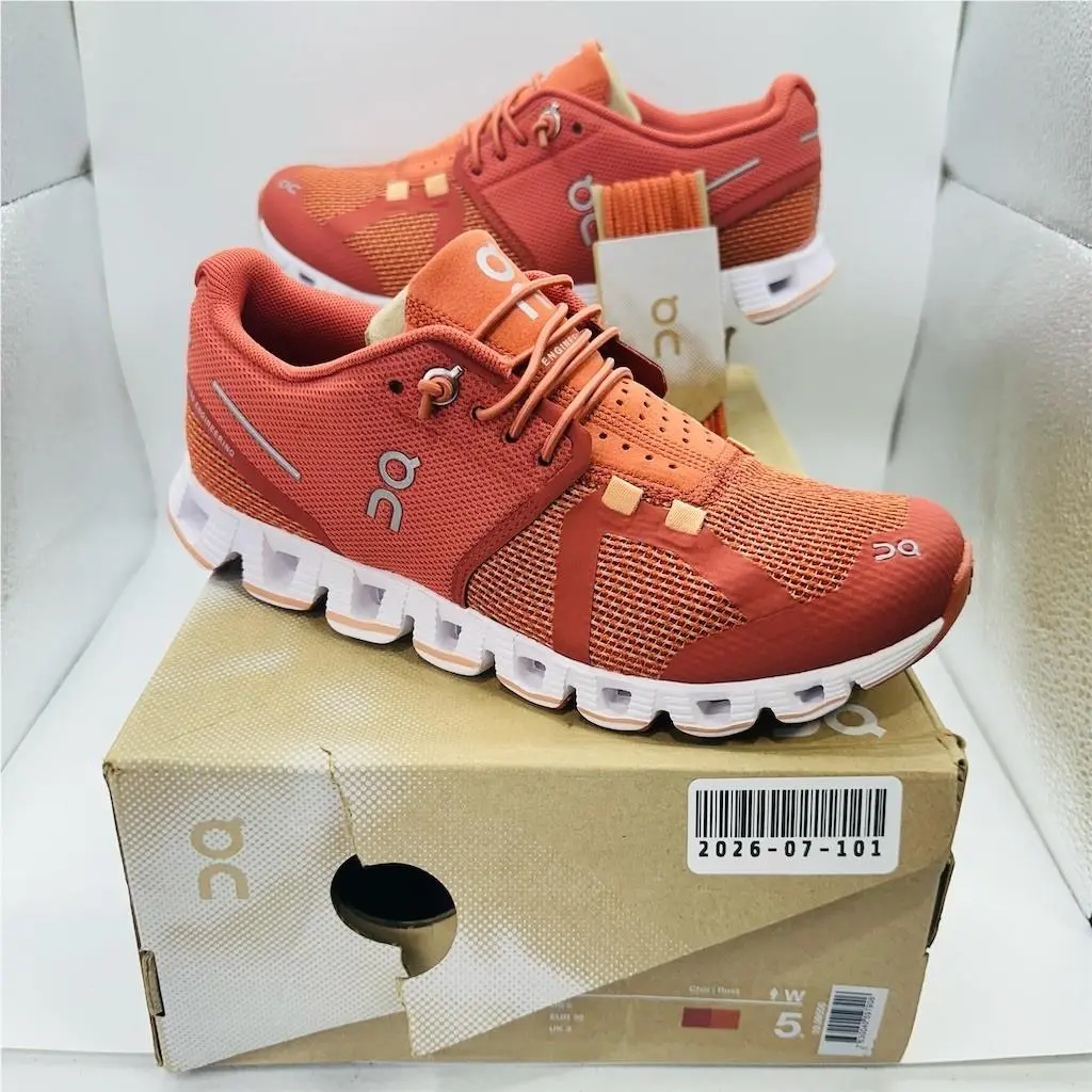 On Running Cloud Women`s Running Shoes Sneakers Orange Size 5