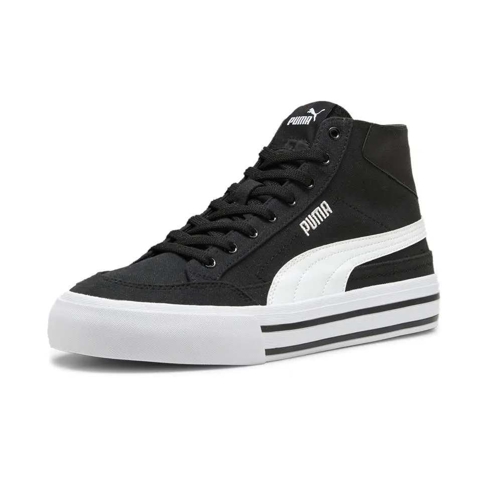Puma shoes - PUMA Court Classic Vulcanized Mid Formstrip Lace Up - 39726501 - Black (UPC: 196859410586) 0