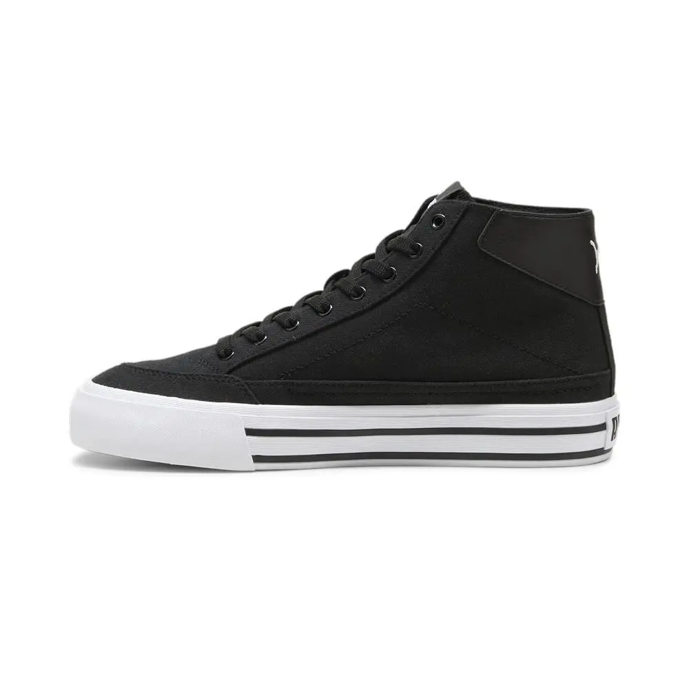 Puma shoes - PUMA Court Classic Vulcanized Mid Formstrip Lace Up - 39726501 - Black (UPC: 196859410586) 1