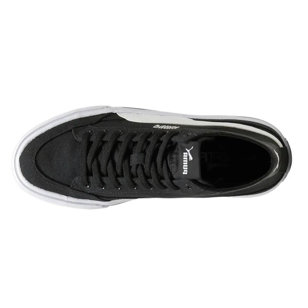 Puma shoes - PUMA Court Classic Vulcanized Mid Formstrip Lace Up - 39726501 - Black (UPC: 196859410586) 2