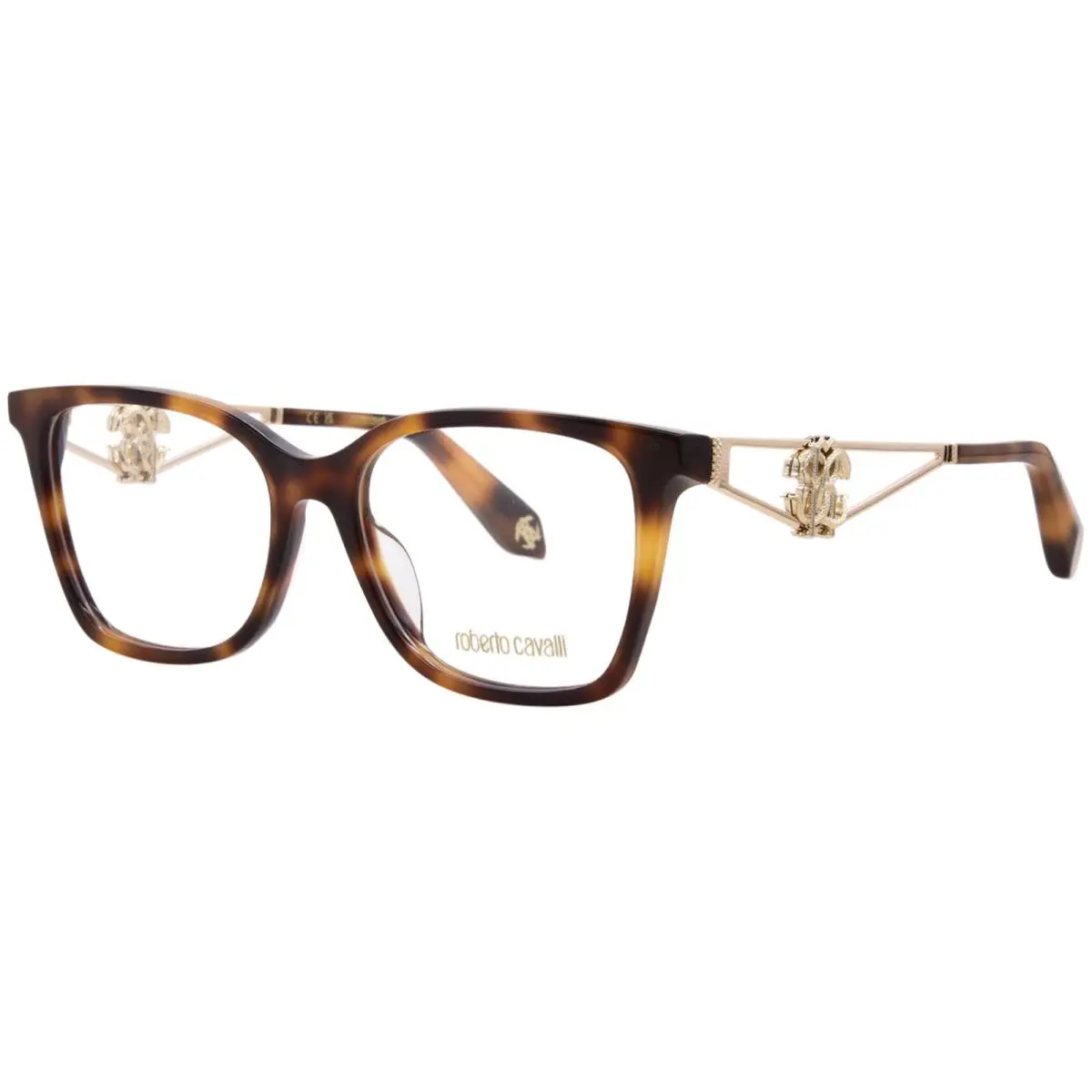 VRC149 09AJ Eyeglasses Women`s Havana Full Rim Square Shape 53mm by Roberto Cavalli