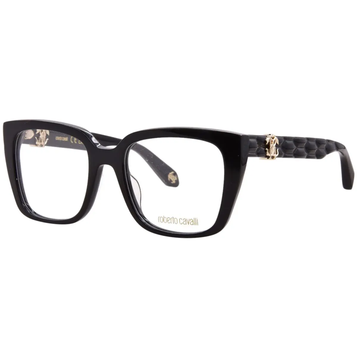 Roberto Cavalli VRC106M 0700 Eyeglasses Women`s Black Full Rim Cat Eye 52mm