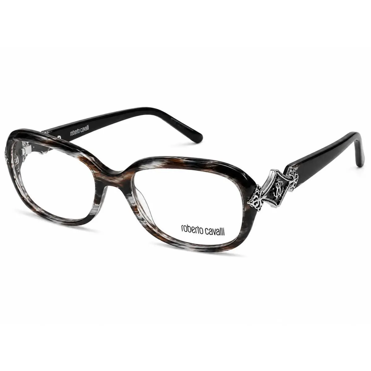 Women`s Eyeglasses Spotted Blonde Havana Brown Gray Loto 556 050 by Roberto Cavalli