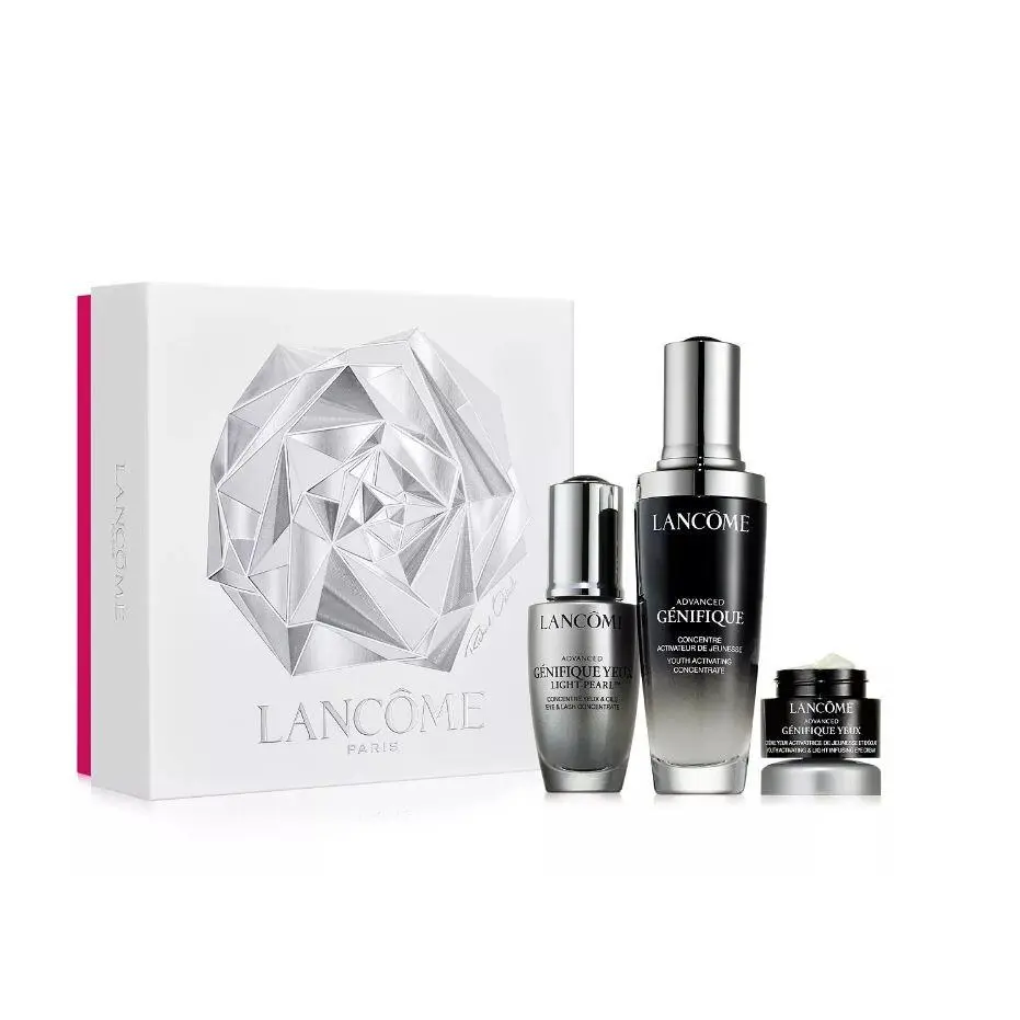 Lancome Genefique 3 Piece Set: Eye Cream + Eye Illuminating Concentrate + Cream by Lancôme