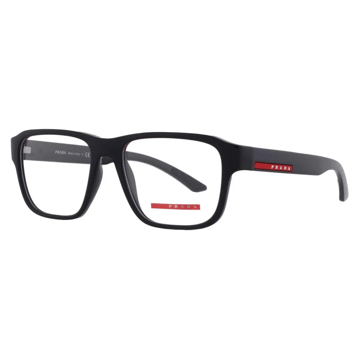 Prada Linea Rossa Demo Rectangular Men`s Eyeglasses PS 05RV 1AB1O1 52