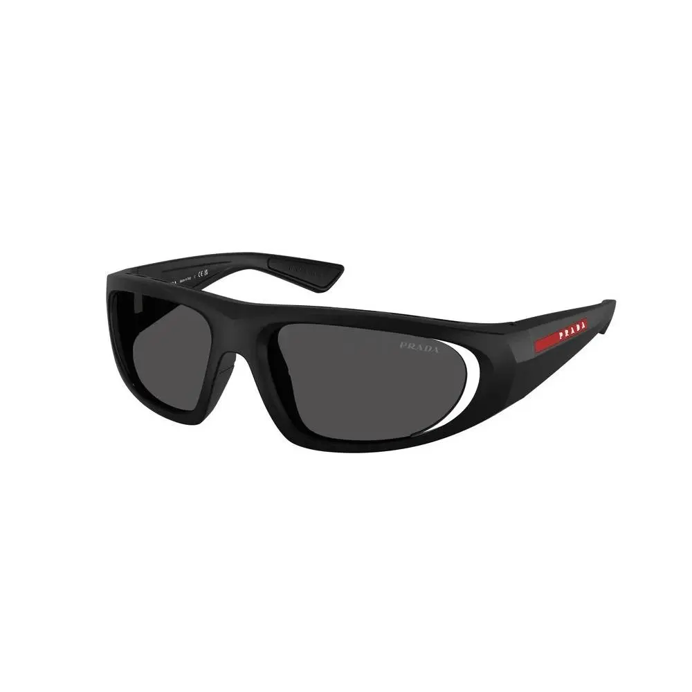 Prada Linea Rossa PS B03S 1BO06F Black - Grey Sunglasses 57mm / / - Frame: Matte Black, Lens: Dark Grey