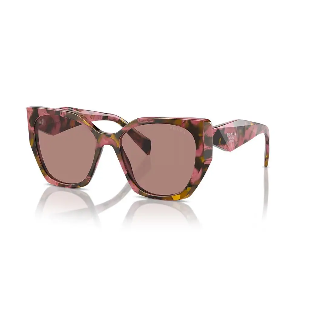 Prada Sunglasses PR19ZS 18N10D Tortoise Cognac Begonia Frame / Light Brown Lens