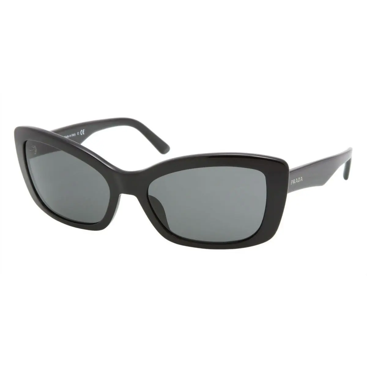 Sunglasses PR03NS 1AB1A1 57mm Black / Dark Grey Lens by Prada