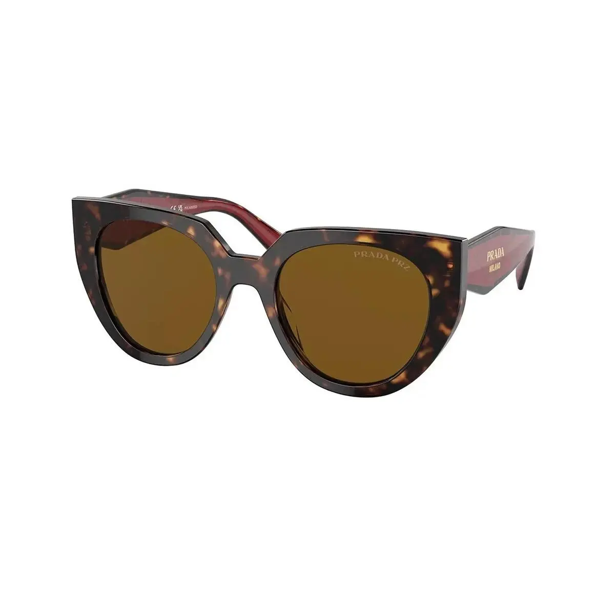 Sunglasses PR14WS 2AU5Y1 Havana Tortoise Frame / Brown Polarized Lens 52mm by Prada