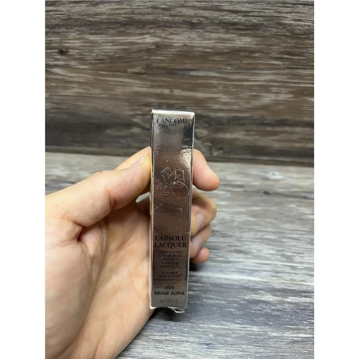 Lancome L`absolu Lacquer Longwear Lip Color 204 Beige Aura Lip Color 308 by Lancôme