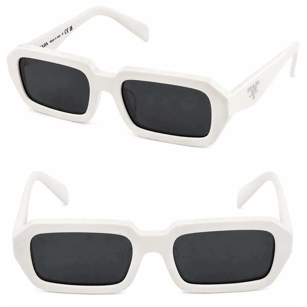 Symbole White Triangle PRA12S A12S Geometric Sunglasses A12 by Prada
