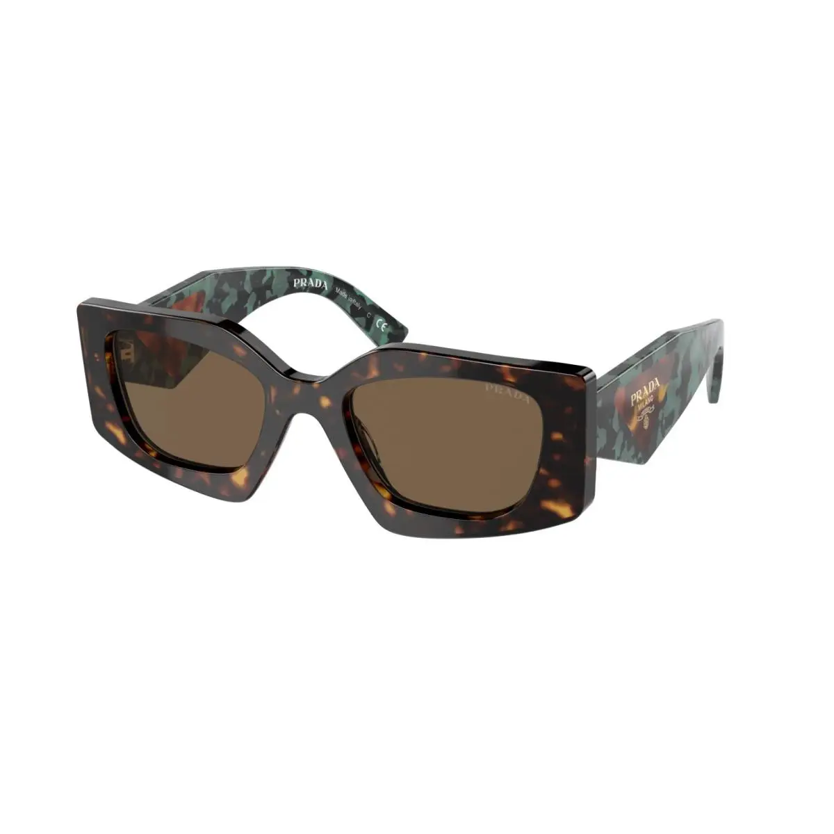 PR 15YS 2AU06B 51-21 140mm Tortoise Sunglasses with Dark Brown by Prada