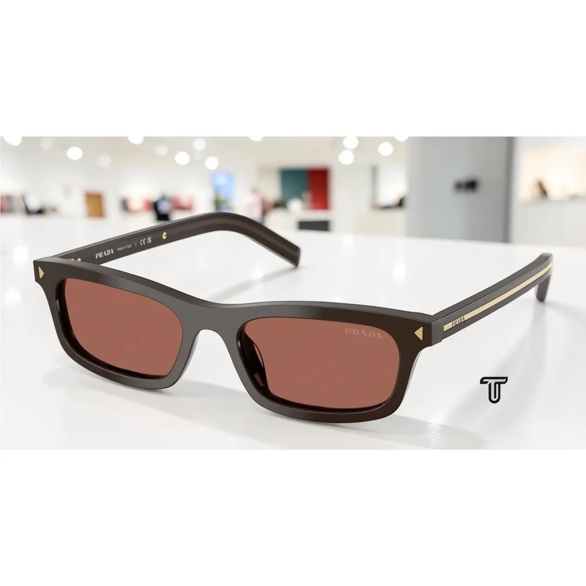 Prada PR D05S 27I20W Cigar Brown 52 mm Women`s Sunglasses