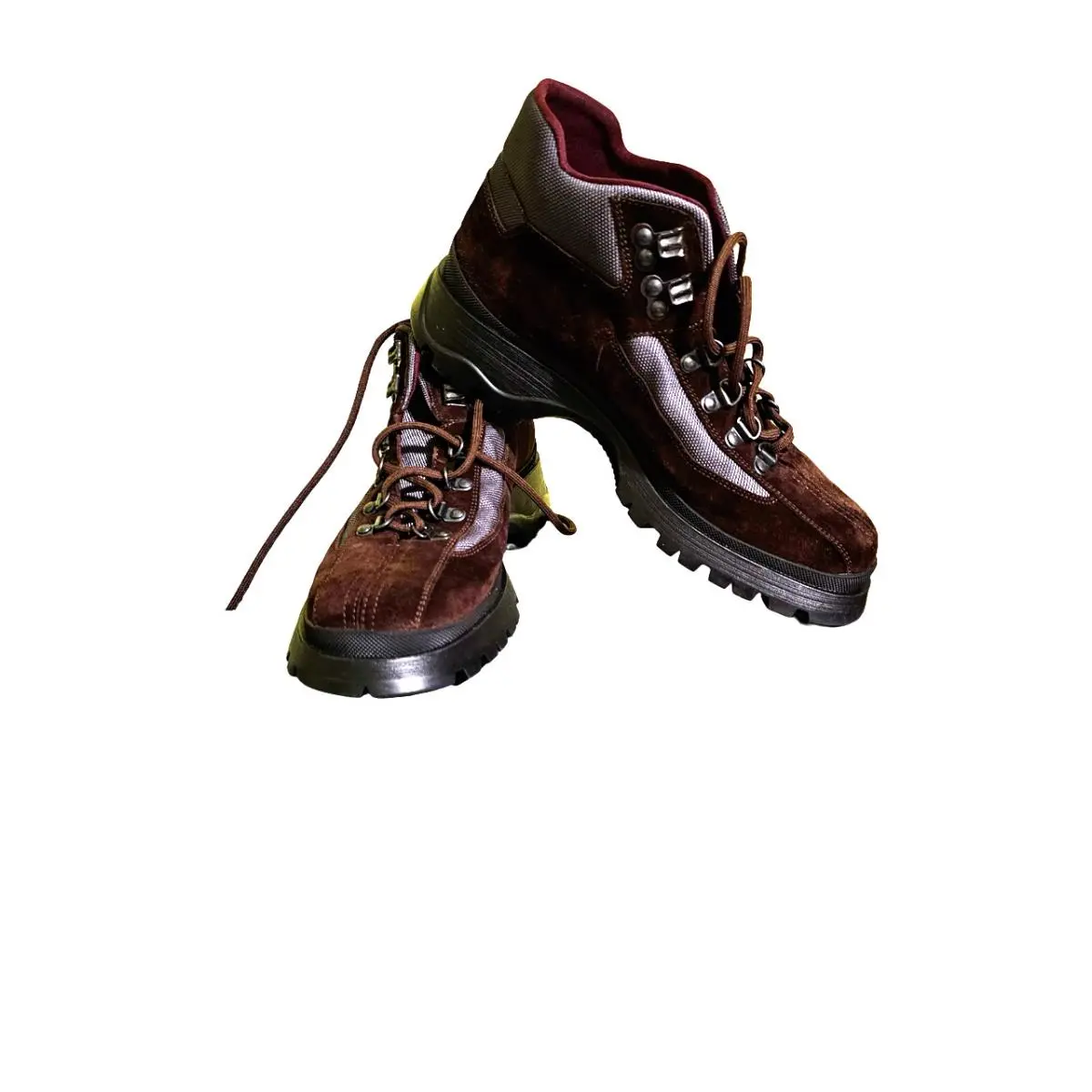 Women`s Brown Hiking Boots Size 38.5 by Prada