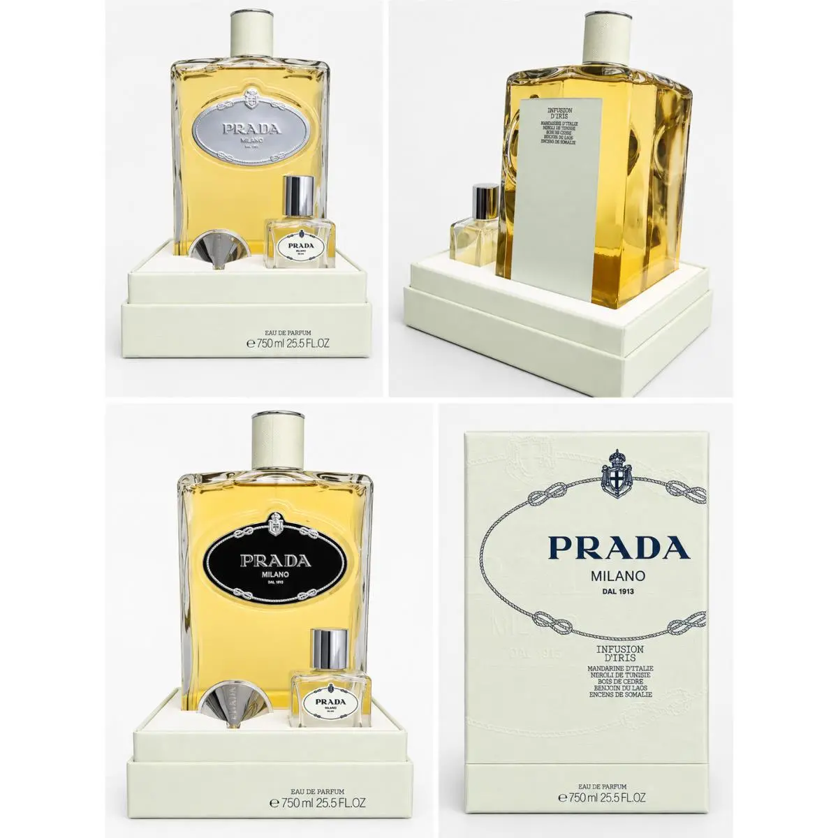 Prada Infusion D’iris 750ml 25.5oz Edp Giant Bottle Gift Set w/ Box
