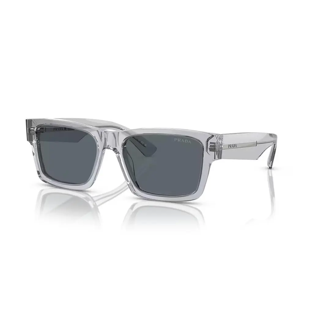 Sunglasses PR25ZS UA30A9 Crystal Grey Frame / Blue Gradient Lens 56mm by Prada