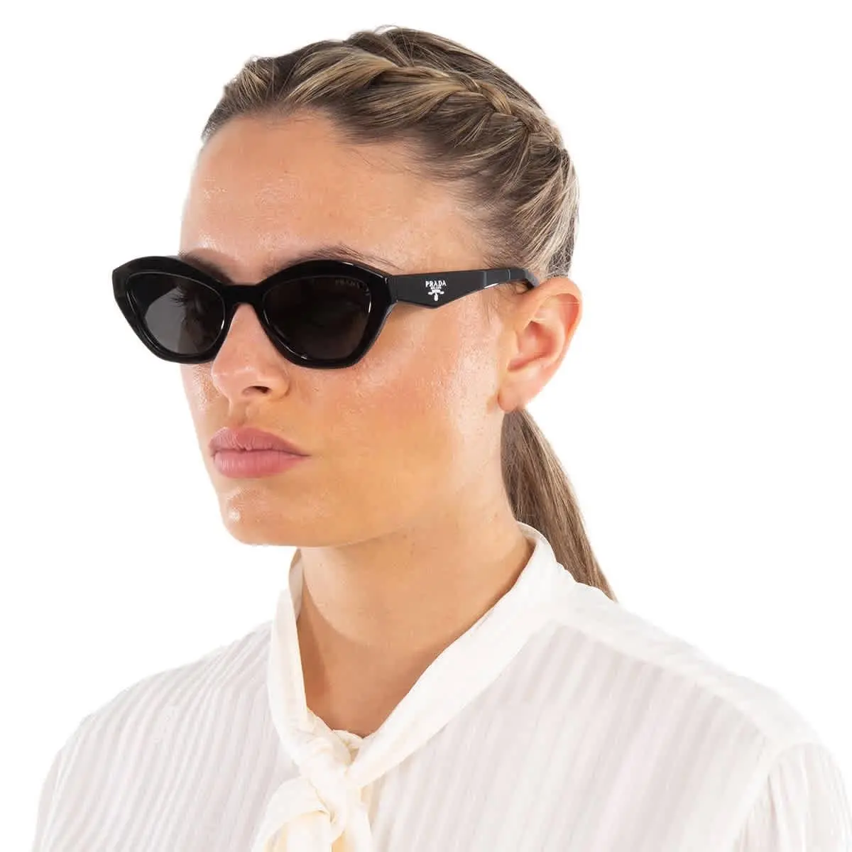Dark Grey Cat Eye Ladies Sunglasses PR A02S 16K08Z PR A02S 16K08Z by Prada
