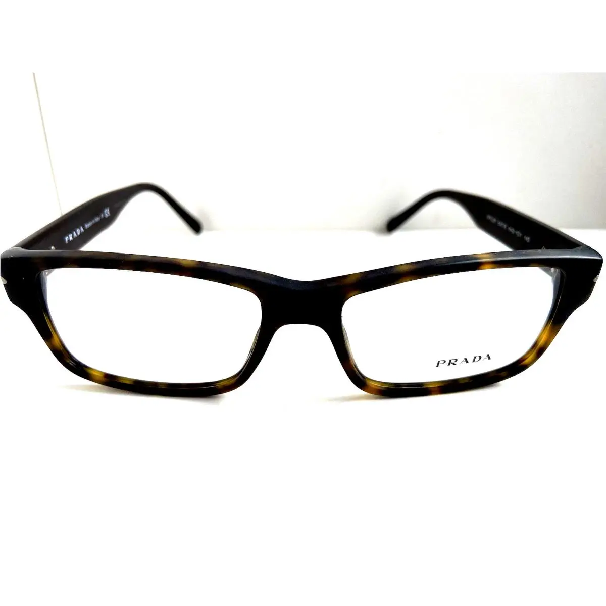 Prada Vpr 22R HAQ-1O1 54mm Matte Tortoise Men`s Eyeglasses Frame Italy - Frame: Brown