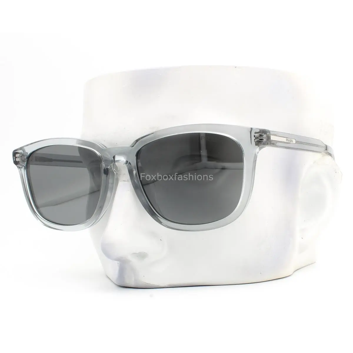 Sunglasses Spr A21F 19T-175 Crystal Clear Blue Gray with Case by Prada