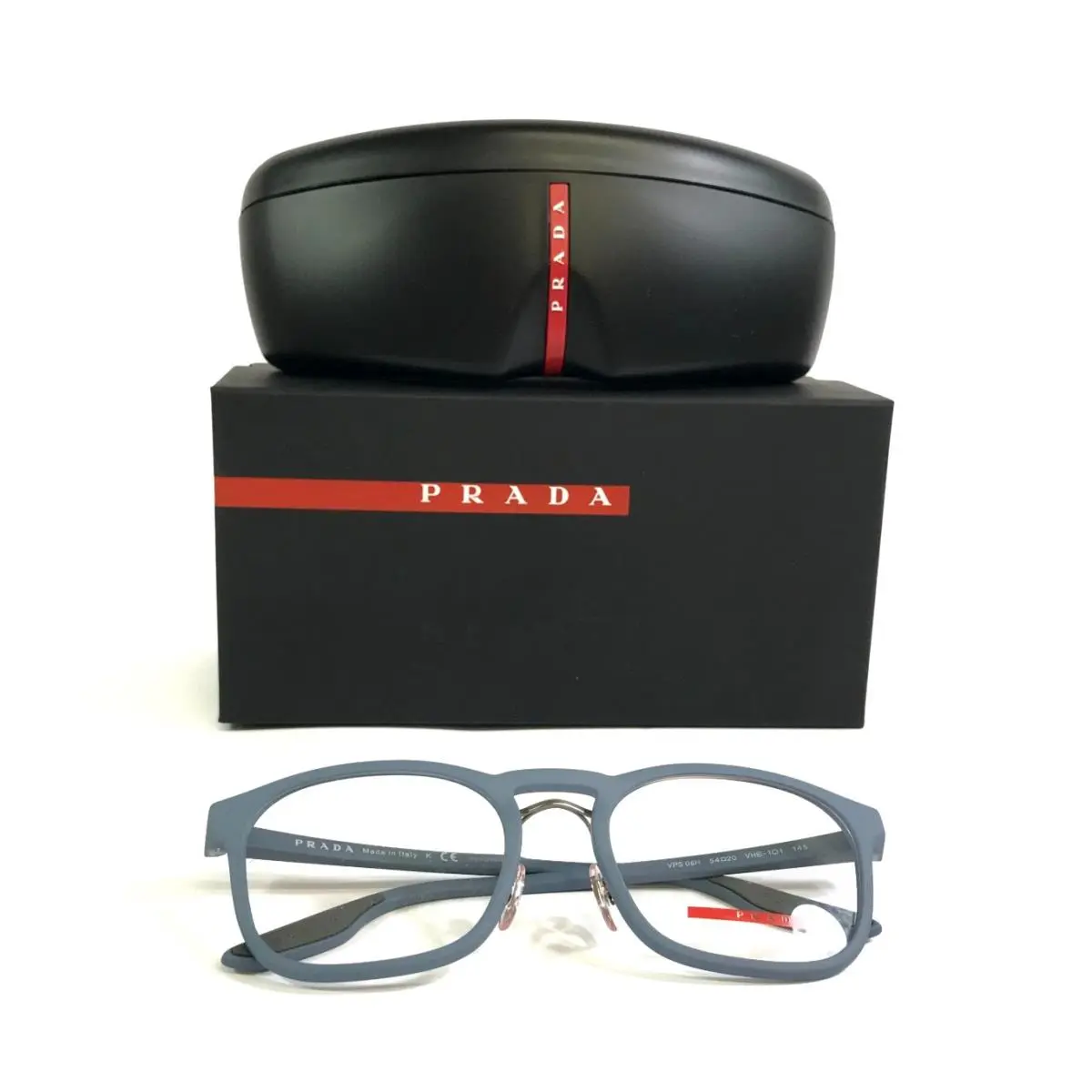 Prada Linea Rossa Eyeglasses Frames VPS06H VHE-1O1 Opal Blue Rubber 54-20-145