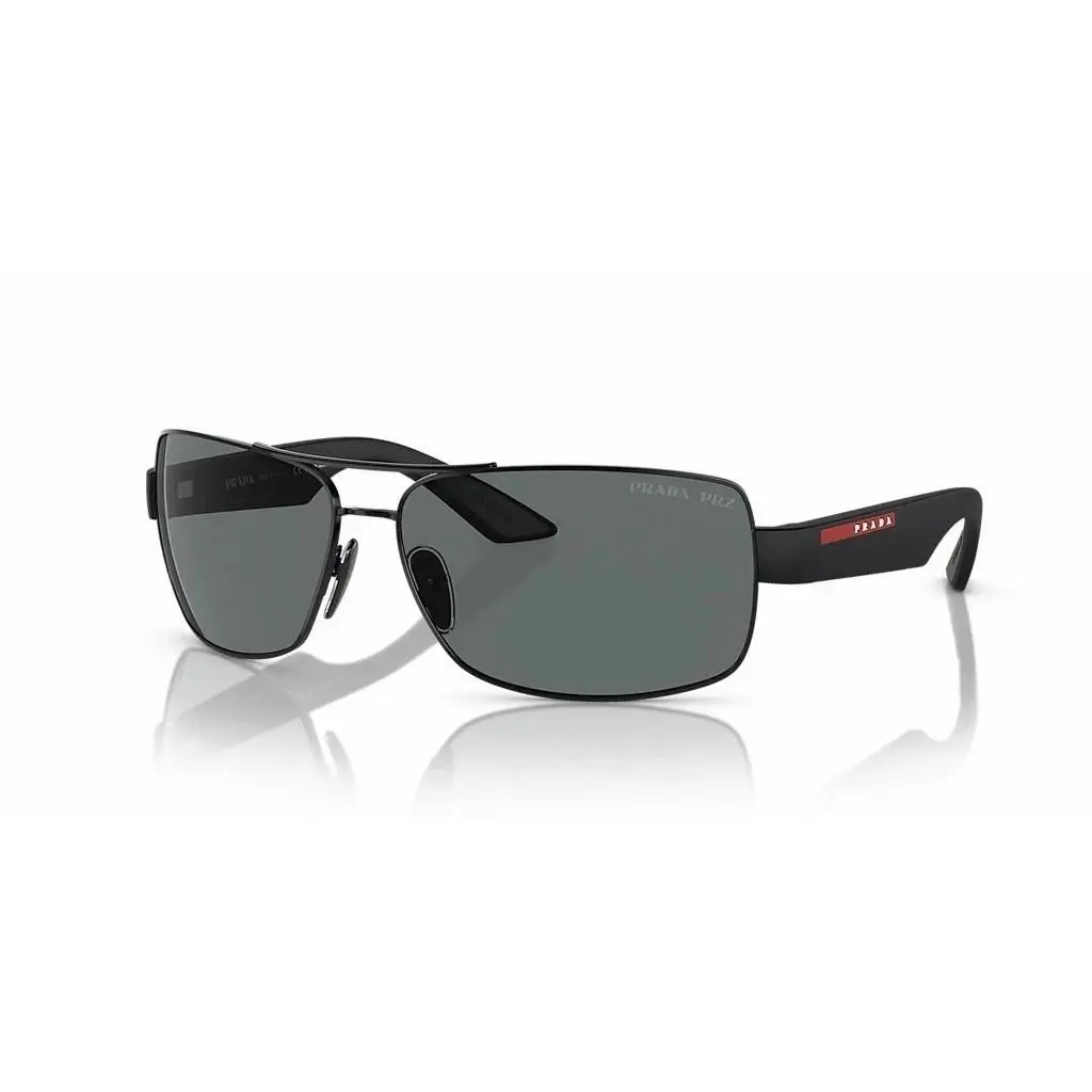 Sunglasses PS50ZS 1AB02G Black Frame / Dark Grey Polarized Lens 65mm by Prada