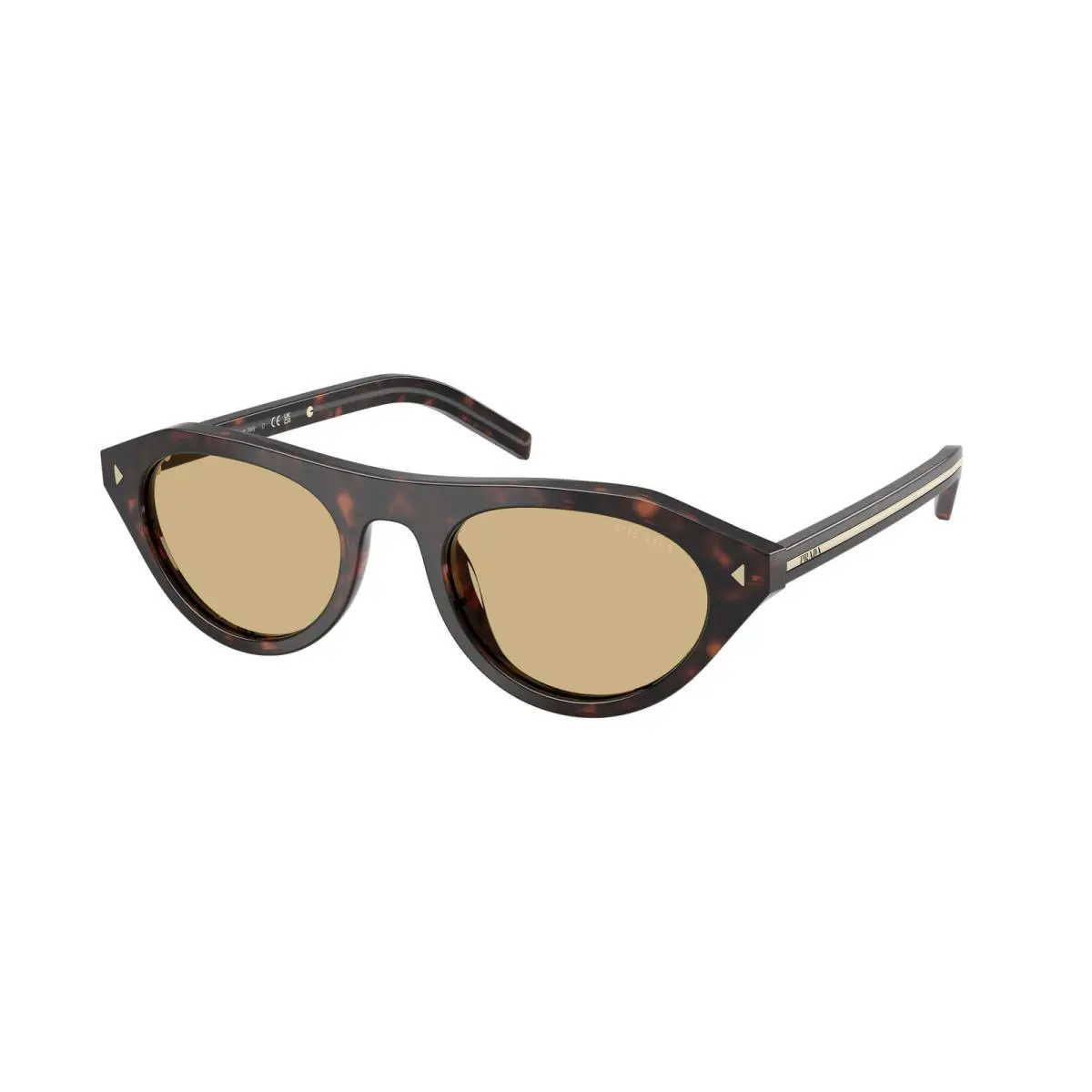 PRB15S 17N70R Sunglasses 51mm Root Tortoise / Light Brown Solid Lens by Prada
