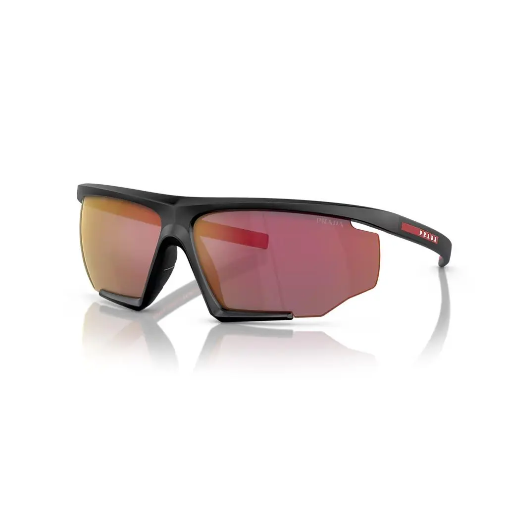 Sunglasses PS07YS DG010A Black Frame / Orange Mirror Lens 76mm by Prada