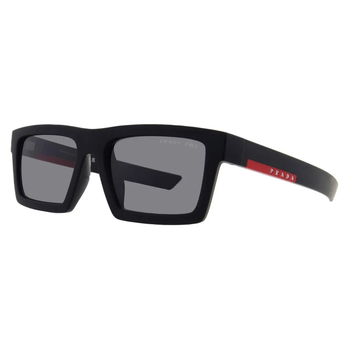 Linea Rossa Grey Rectangular Men`s Sunglasses PS 02ZSU 1BO02G 55 by Prada