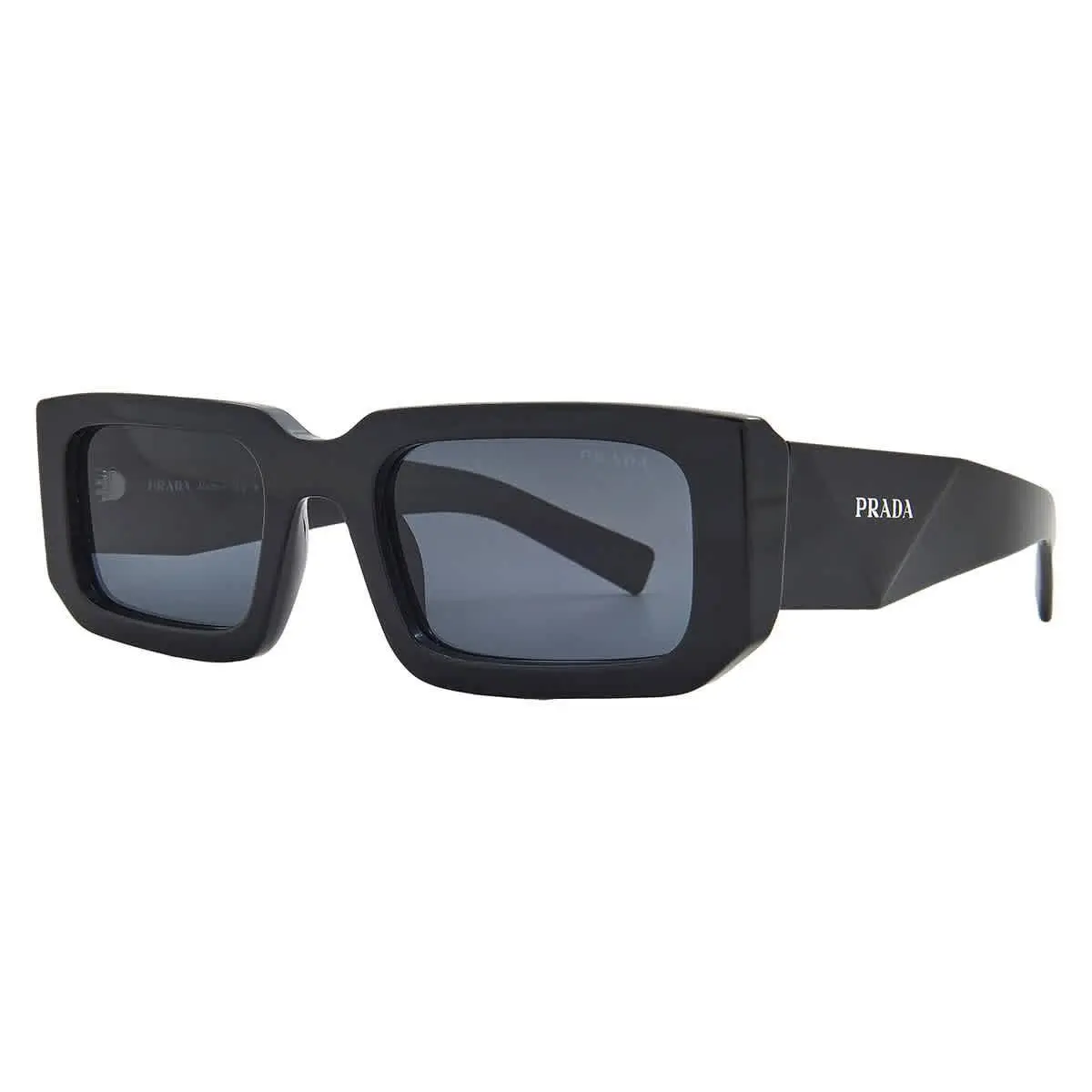 Prada Dark Grey Rectangular Men`s Sunglasses PR 06YS 16K2K1 53 PR 06YS 16K2K1 53