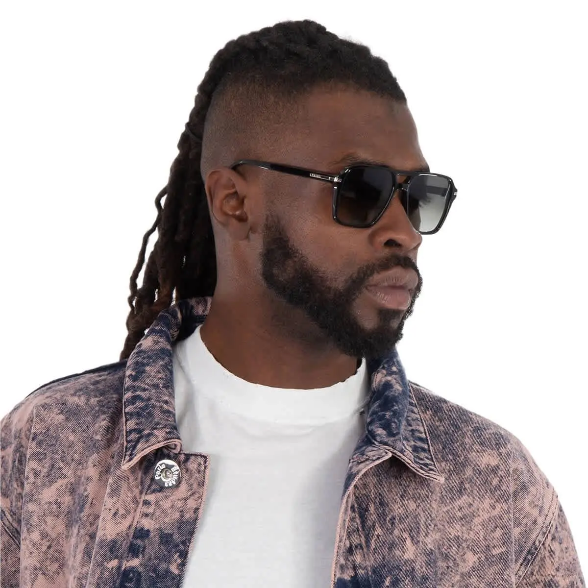 Grey Gradient Navigator Men`s Sunglasses PR 20YS 1AB06T 55 PR 20YS 1AB06T by Prada