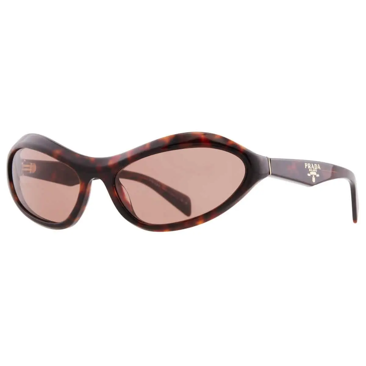 Prada Brown Irregular Ladies Sunglasses PR A20S 17N10D 61 PR A20S 17N10D 61