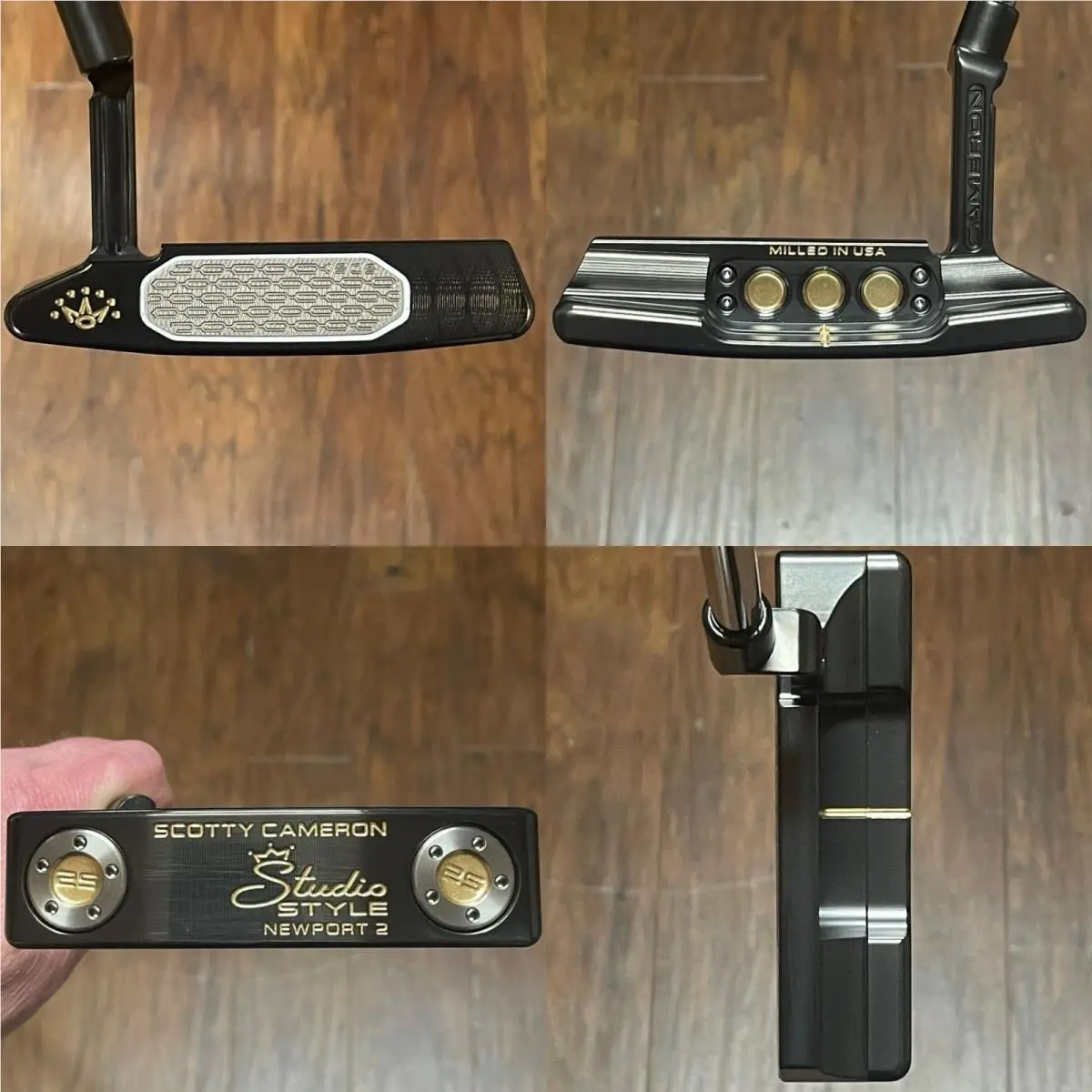 Scotty Cameron 2026 Studio Style Port 2 Putter - LH - - Xtreme Dark - Gld