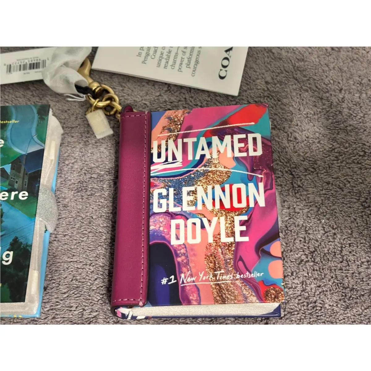 x Penguin Random House Readable Micro Book Bag Charm Choose Title Untamed by Glennon Doyle by Coach