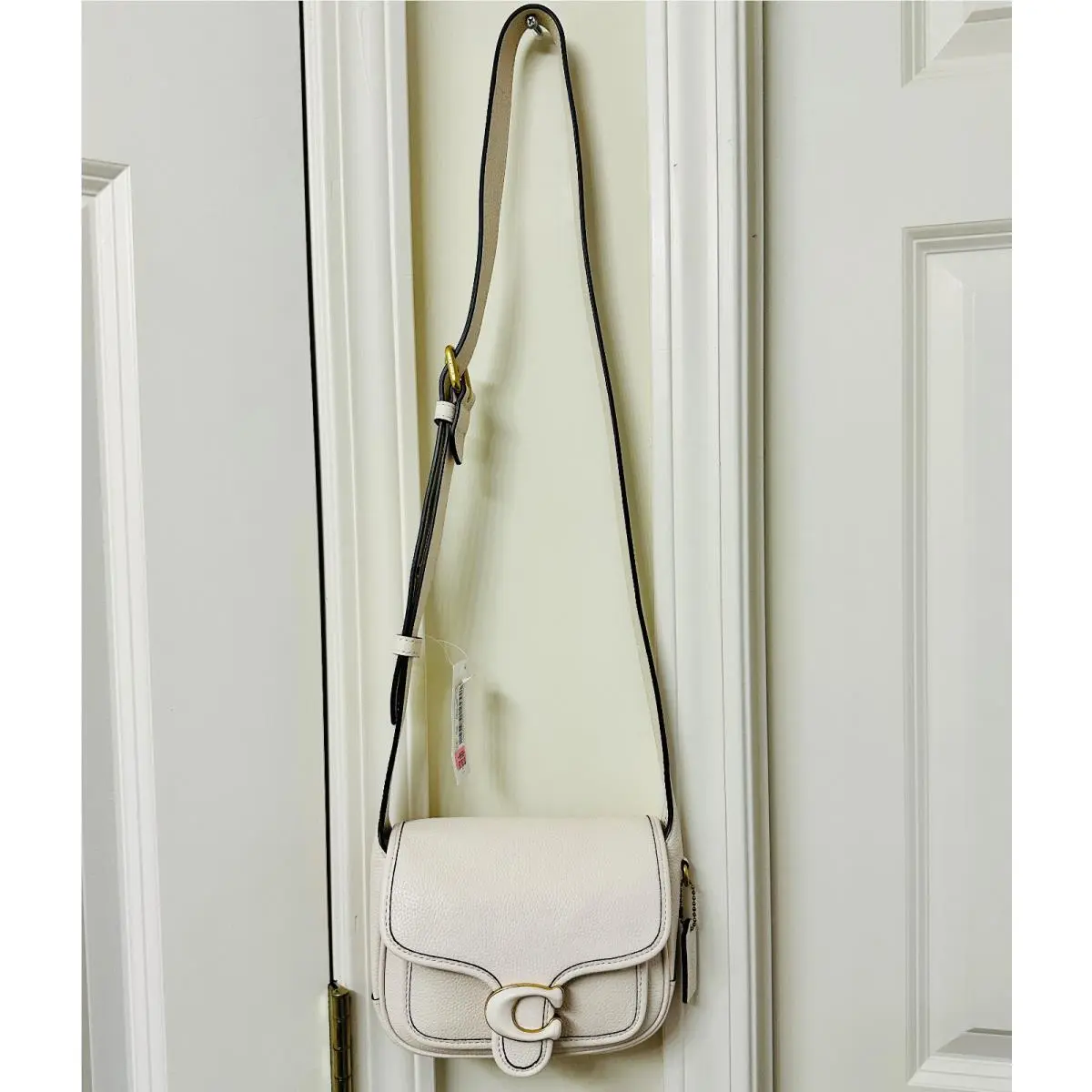 Gold Hardware Tabby Leather 19 Messenger Crossbody Bag Chalk by Coach