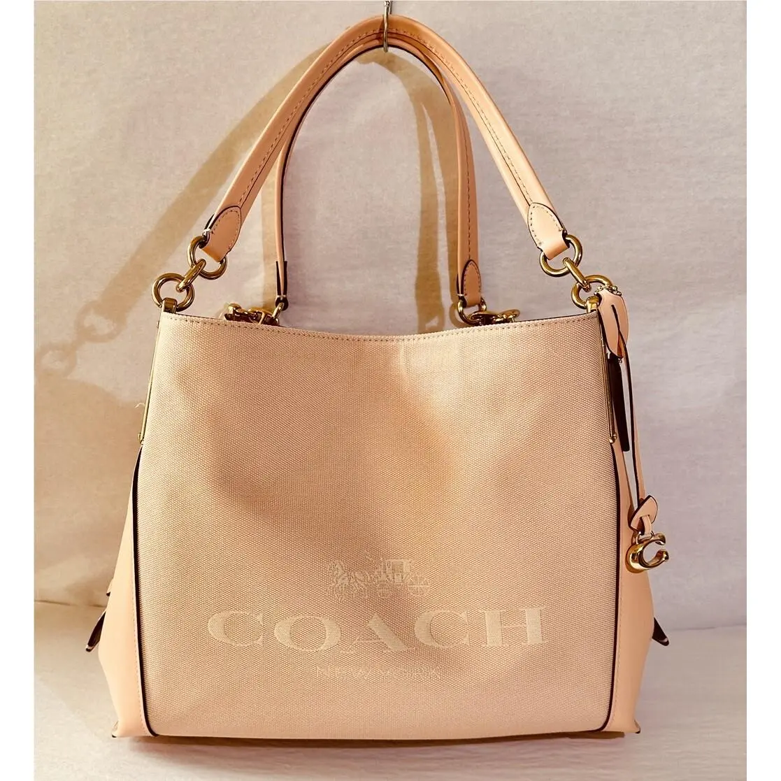 Signature Horse and Carriage Jacquard Leather Dalton Shoulder Bag by Coach