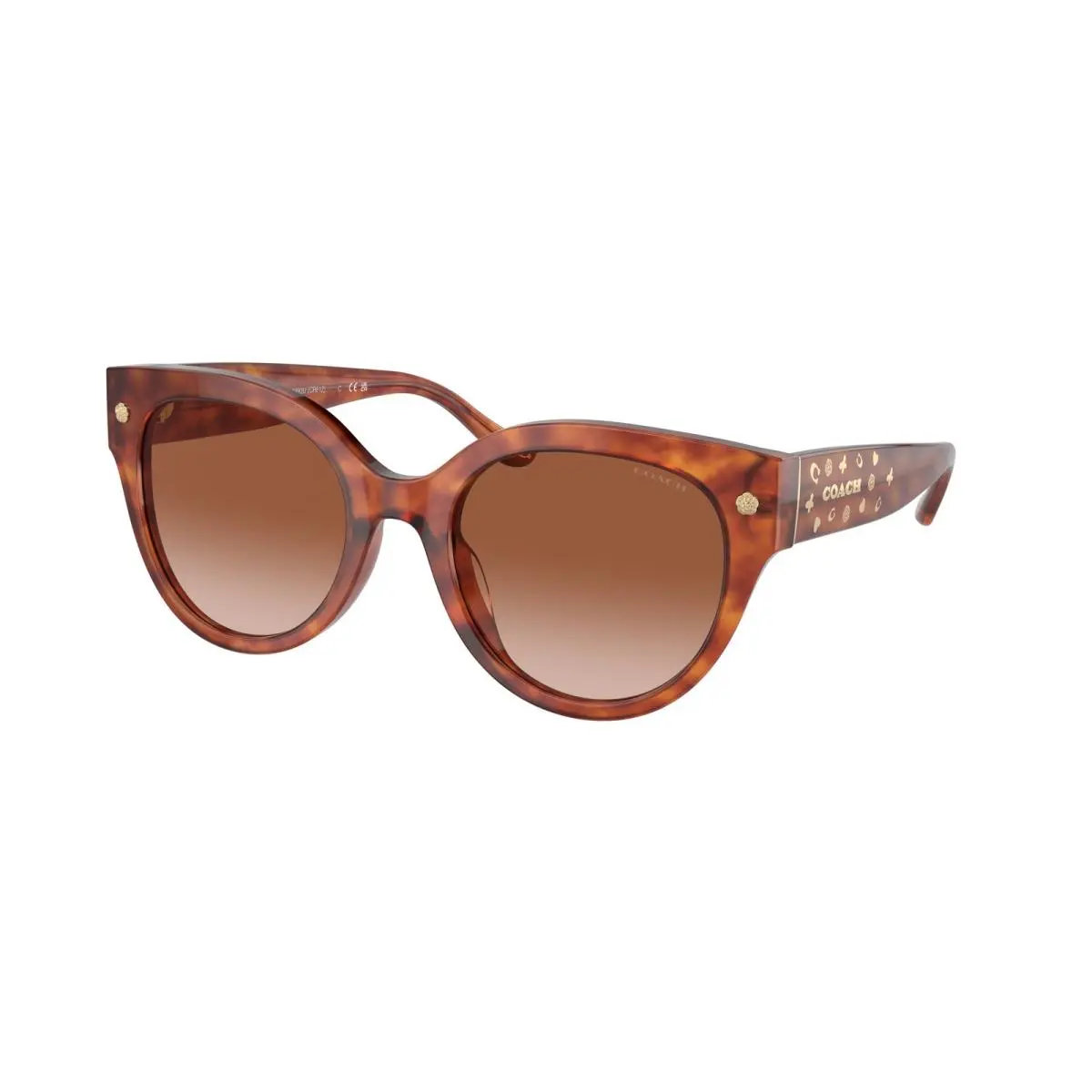Coach HC 8393 U Cr612 Caramel Tortoise Brown G 577413 Size 53 Sunglasses