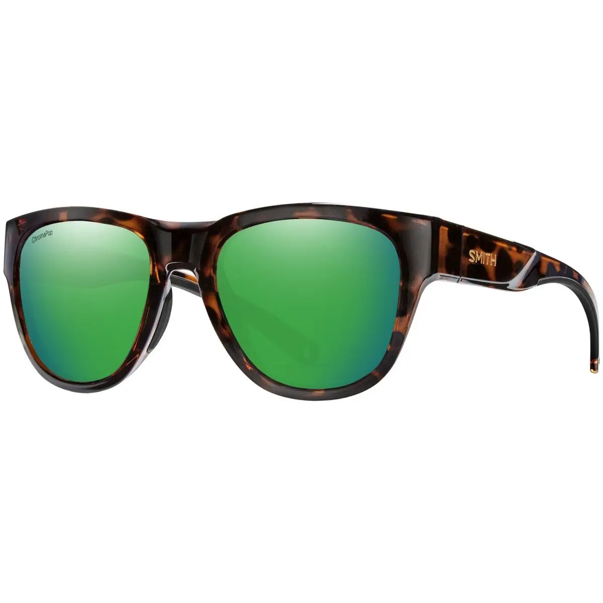 Smith Optics Rockaway Polarized Chromapop Round Sport Sunglasses 204316 G Taiwan - Tortoise/Green (08652UI), Frame: Select Variation