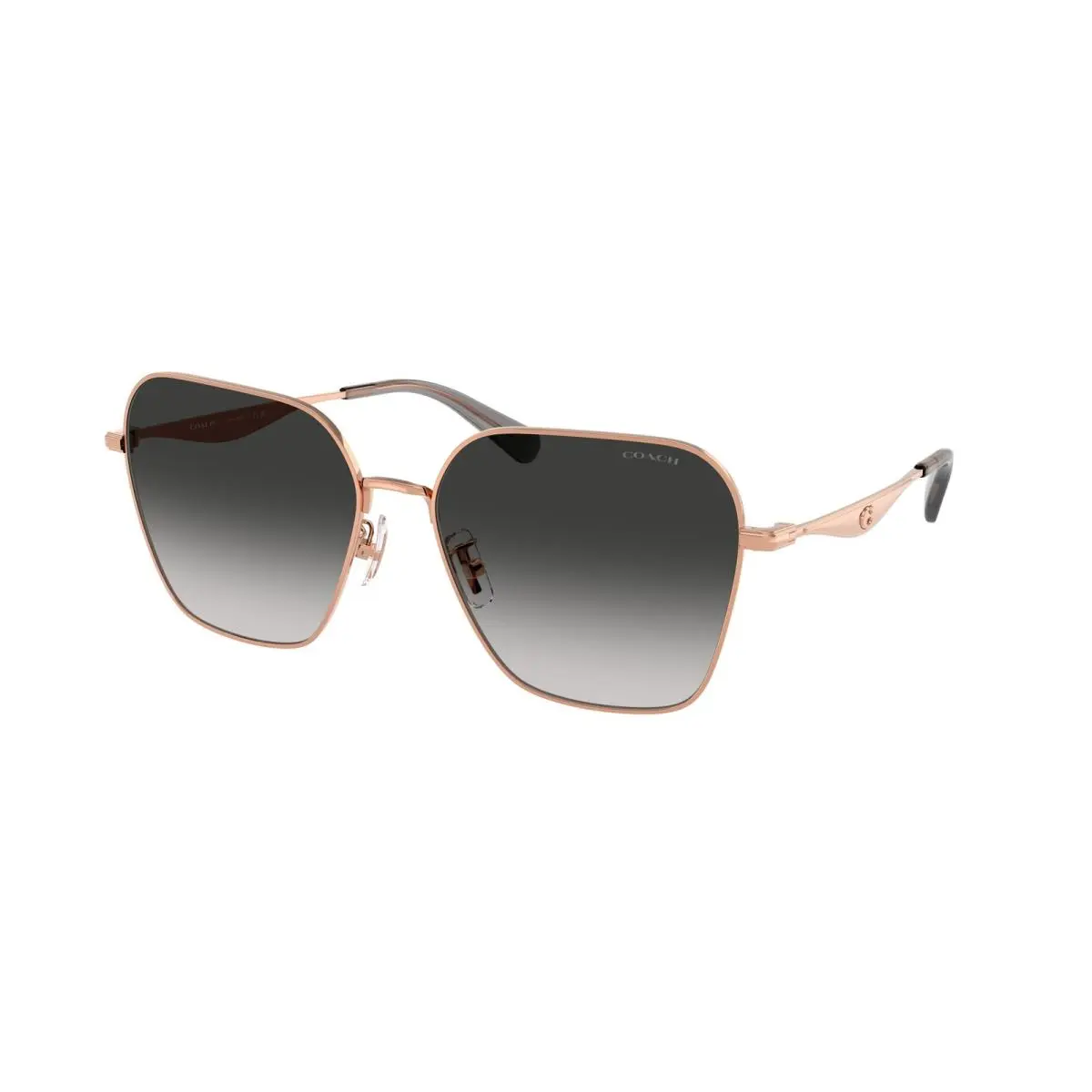HC 7168 Cw189 Shiny Rose Gold Grey Gra 93313C Size 58 Sunglasses by Coach