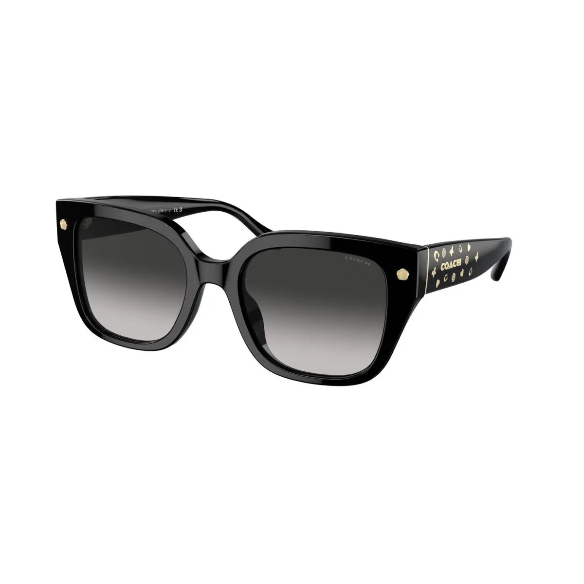 HC 8392 U Cr611 Black Grey Gradient 50023C Size 53 Sunglasses by Coach