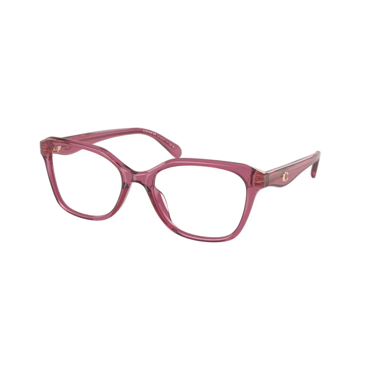 HC 6244 U Cy043 Transparent Burgundy 5824 Size 54 Eyeglasses by Coach