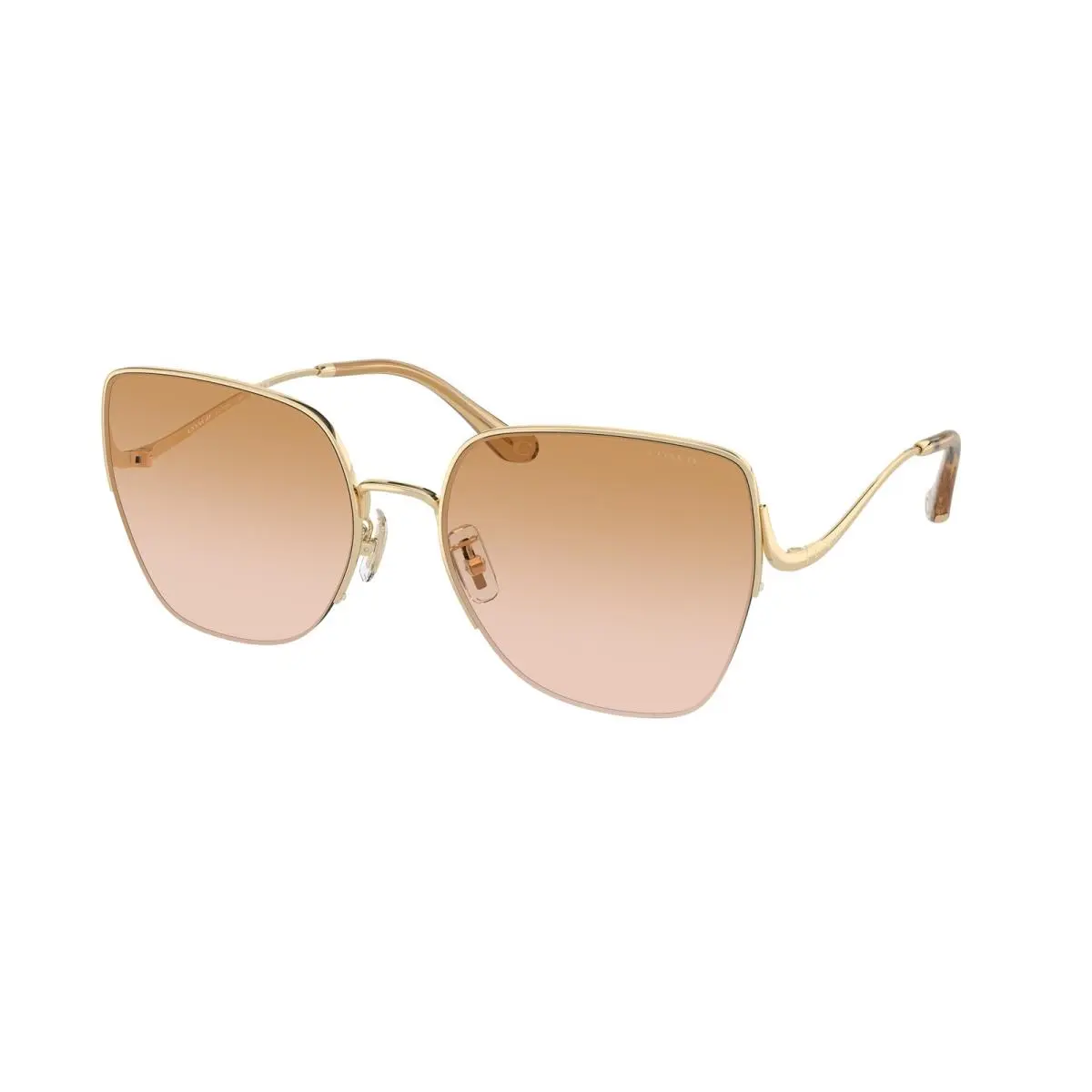 HC 7156 D Cl904 Shiny Light Gold Peach B 90052D Size 60 Sunglasses by Coach