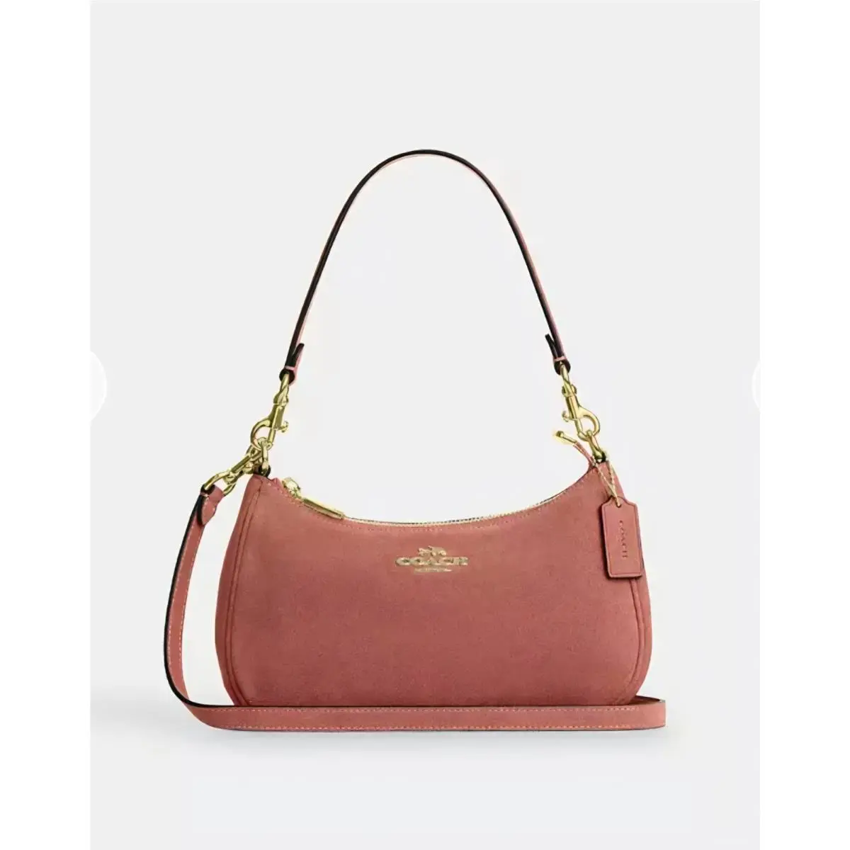 Teri Shoulder Bag Suede CFG06 Blush Pink Handbag by Coach