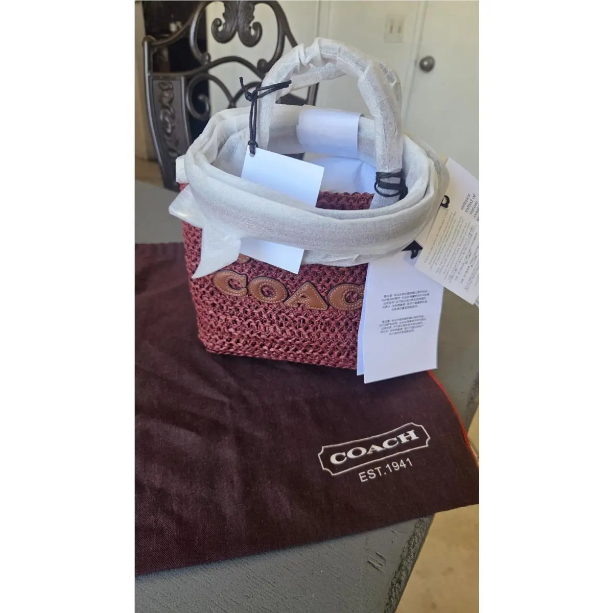 City Mini Tote Bag with Charms CEU30 with Dustbag by Coach