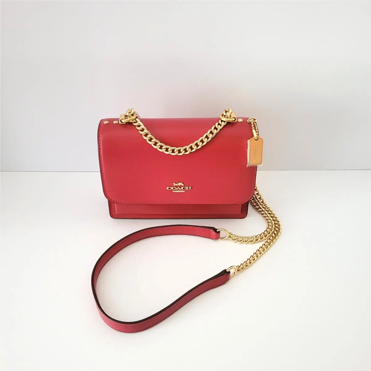 CBI23 Mini Klare Crossbody Small Calf Leather Handbag True Red by Coach