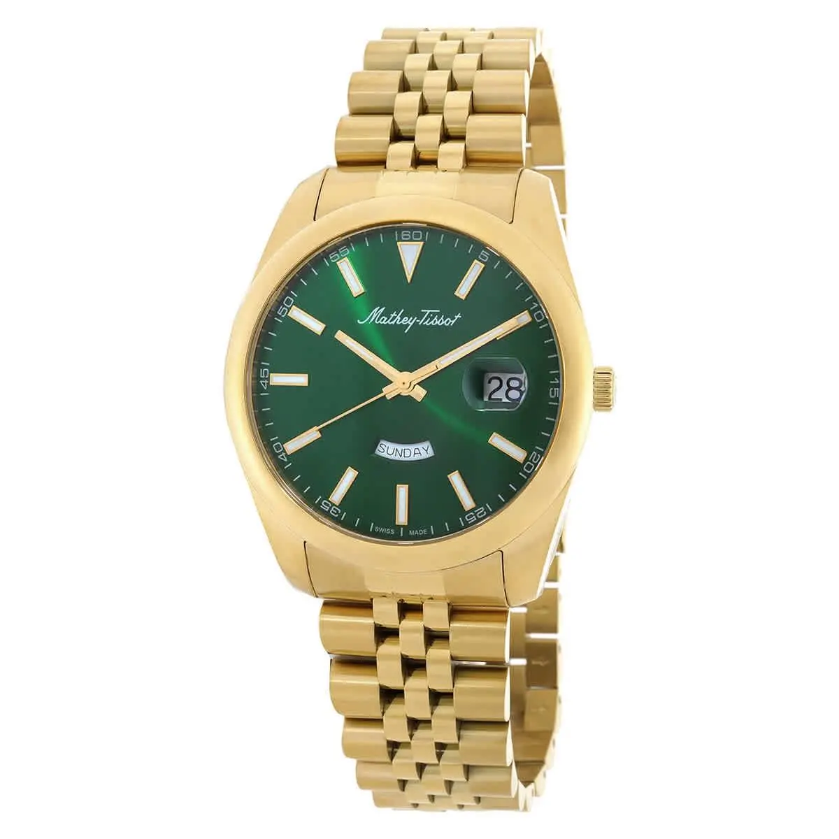 Mathey-tissot Mathy Day-date Quartz Green Dial Watch H510PV