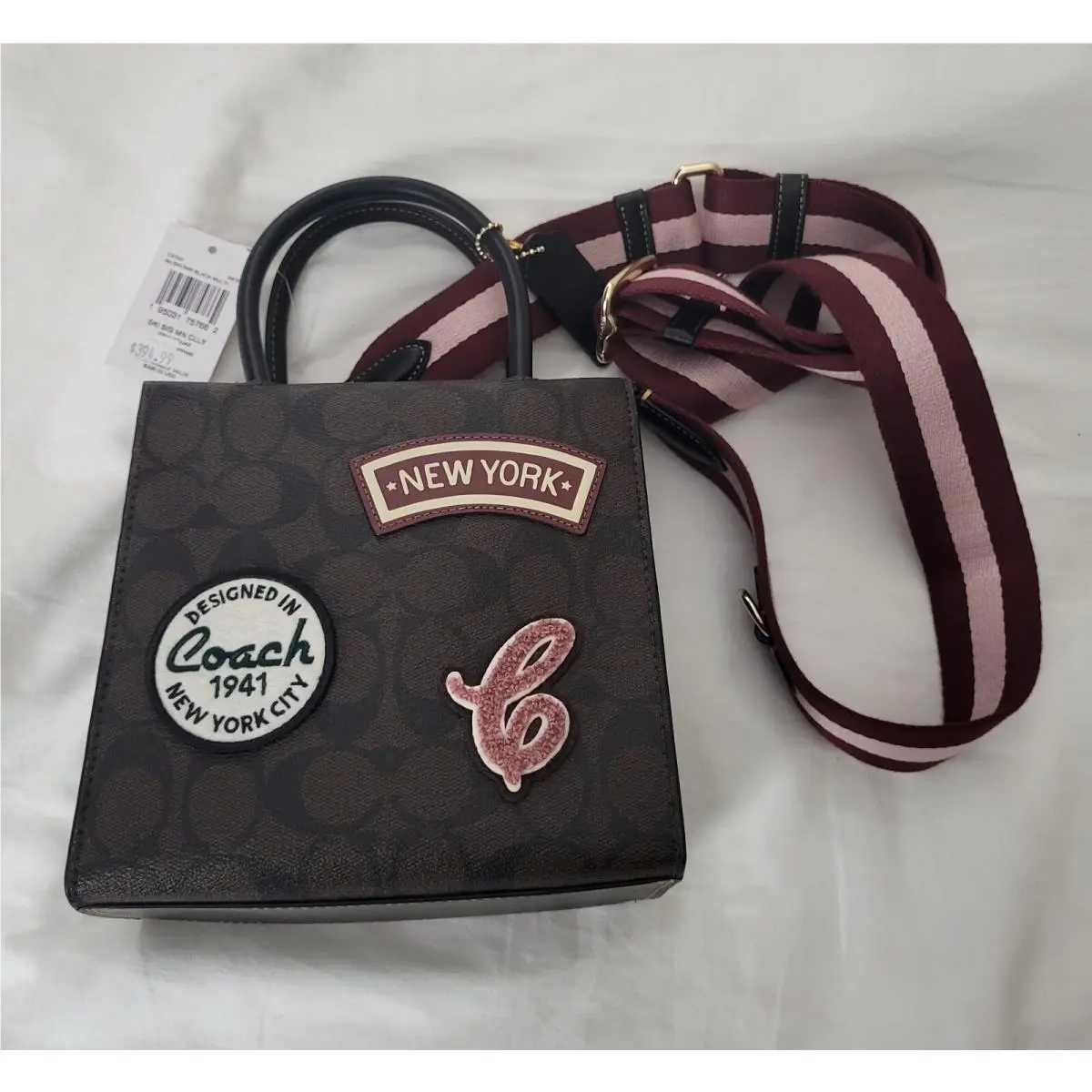Mini Cally Crossbody In Signature Canvas with Ski Patche CE593 by Coach