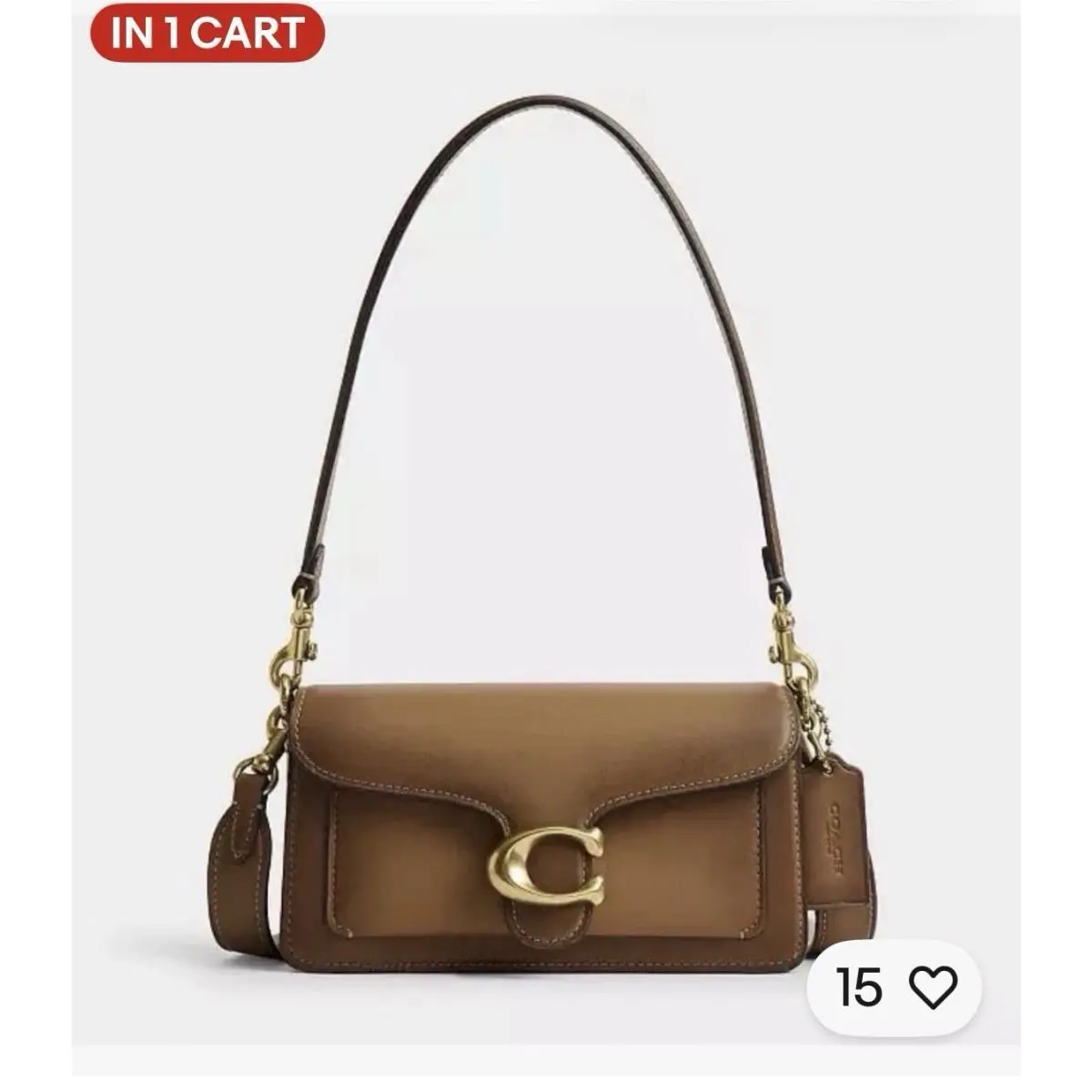Tabby Shoulder Bag 20 Brass/honey Brown Burnished Glovetanned Leather by Coach