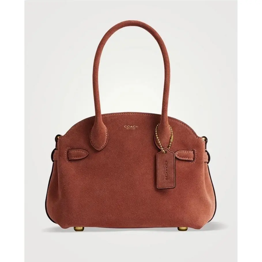 Soft Empire 21 Carryall Suede Tote Bag Clay Brown CEC03 by Coach