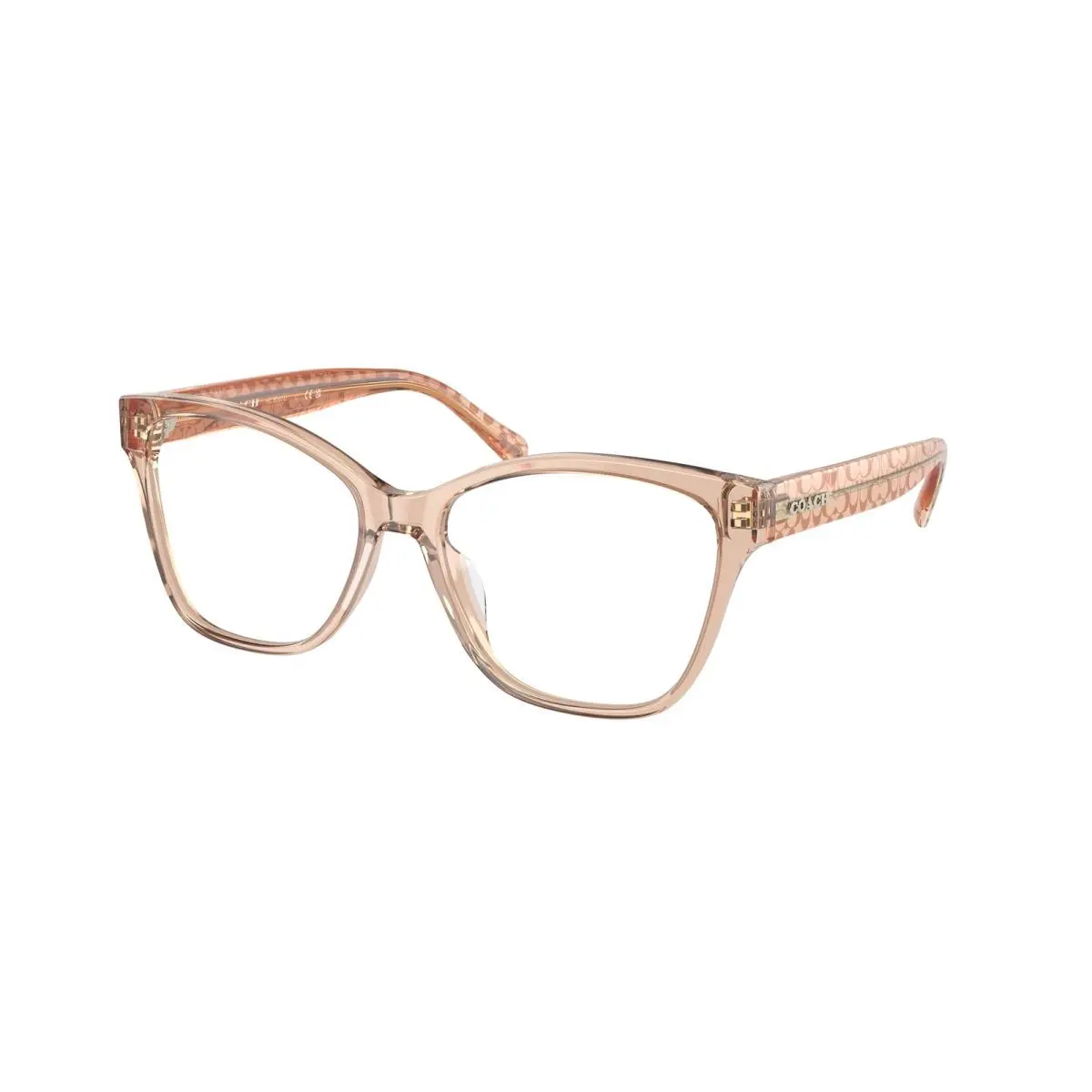 HC 6207 U Transparent Brown 5561 Size 50 Eyeglasses by Coach