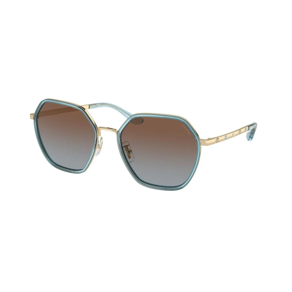 HC 7167 B Cs543 Transparent Blue Br 944513 Size 56 Sunglasses by Coach